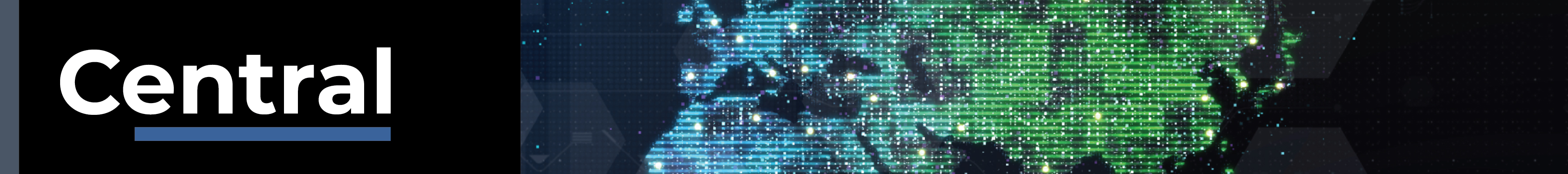 Space Force Central banner depicting graphic earth view of middle east 